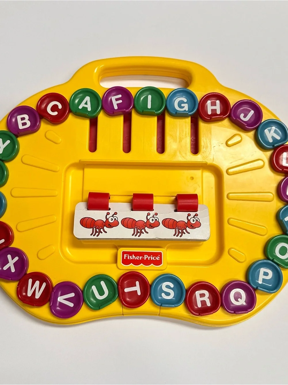 VTG 1997 Fisher Price Alpha-Go-Round Alphabet Spelling Game Learning Toy #72489